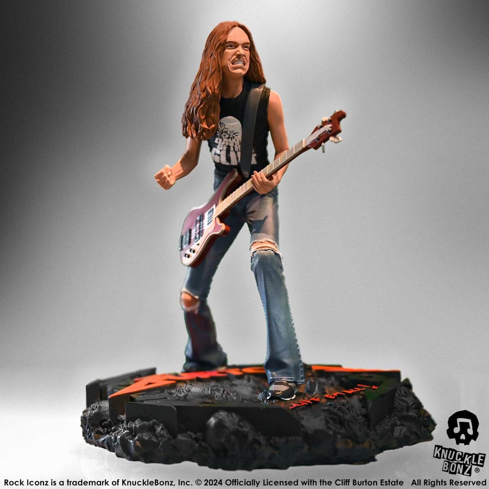 Estatua Metallica Rock Iconz Cliff Burton II 22 cm