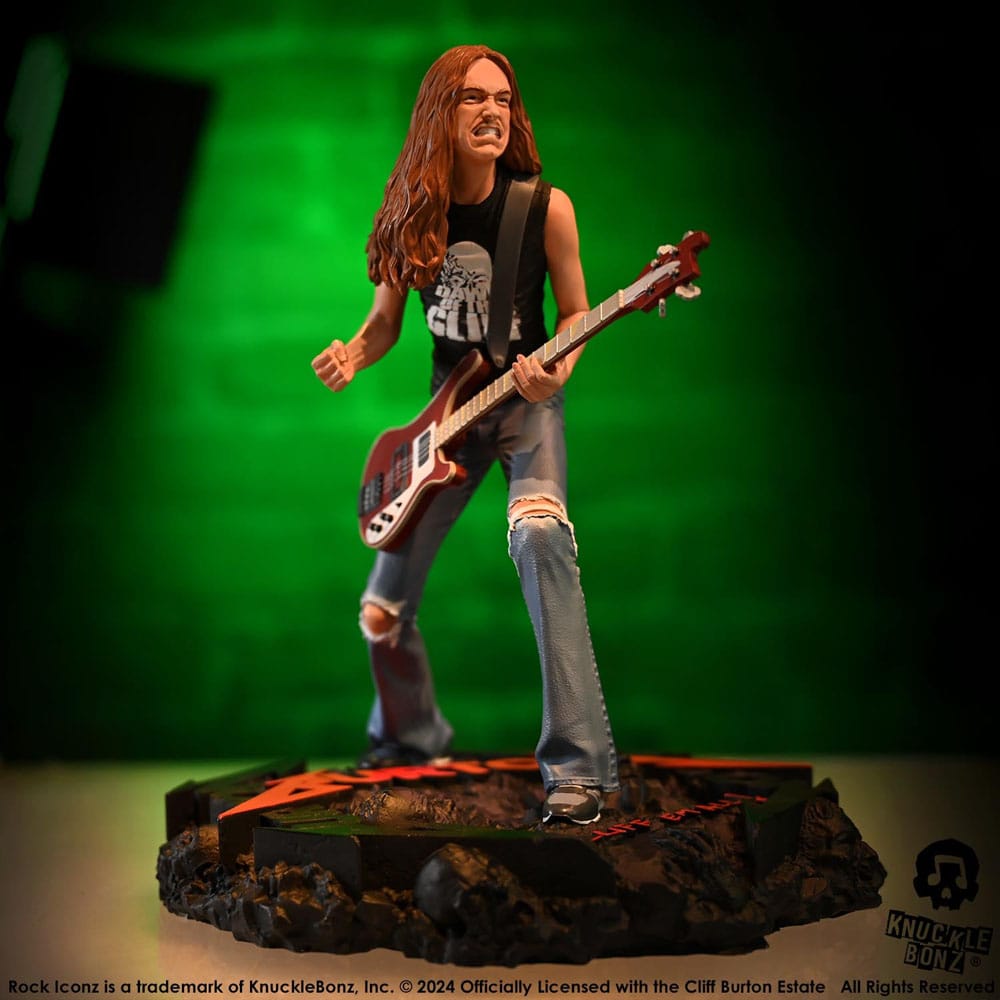 Estatua Metallica Rock Iconz Cliff Burton II 22 cm