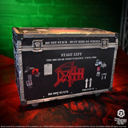 Death Rock Ikonz On Tour Road Case Statue + Scenebagtæppe Set The Sound of Perseverance Tour 1998