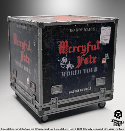 Mercyful Fate Rock Ikonz On Tour Estuche de carretera Conjunto de estatua y máscara de escenario Gira mundial