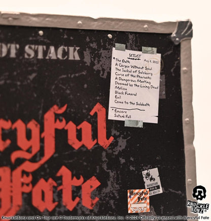 Mercyful Fate Rock Ikonz On Tour Estuche de carretera Conjunto de estatua y máscara de escenario Gira mundial