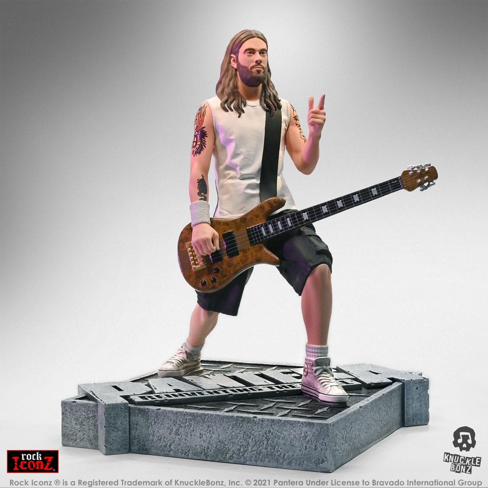 Pantera Rock Iconz Statue Rex Brown (reinventando el acero) 22 cm
