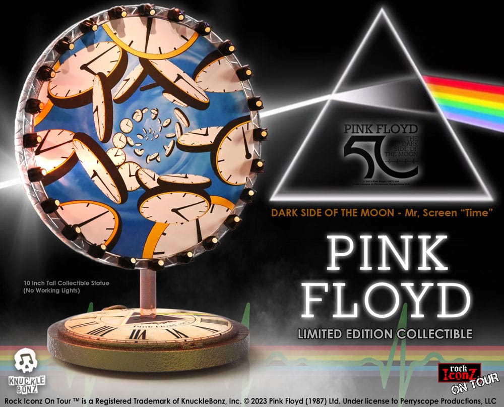 Pink Floyd Rock Iconz On Tour Statue Time Proyection Proyection (Dark Side of the Moon Tour) 25 cm