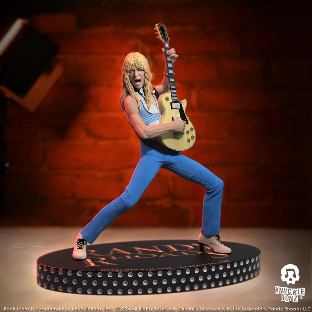 Estatua Randy Rhoads IV Rock Iconz Los primeros años Versión azul 24 cm