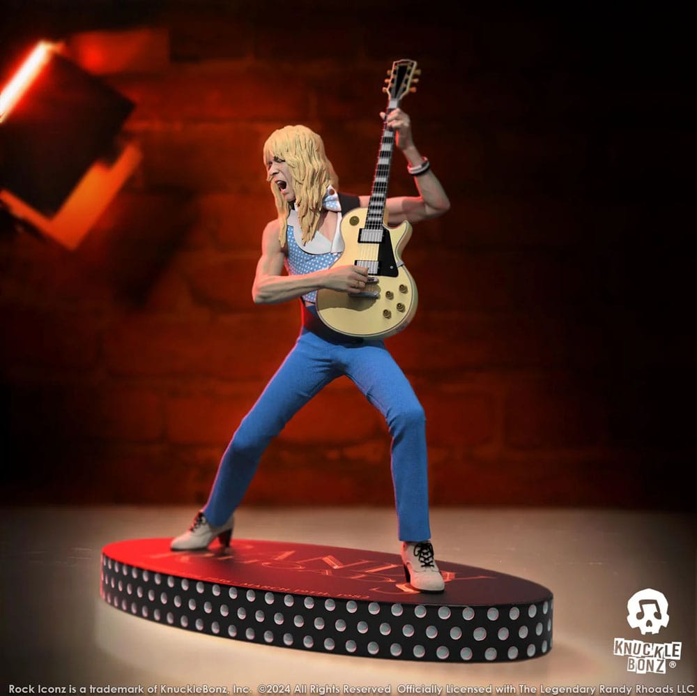 Estatua Randy Rhoads IV Rock Iconz Los primeros años Versión azul 24 cm
