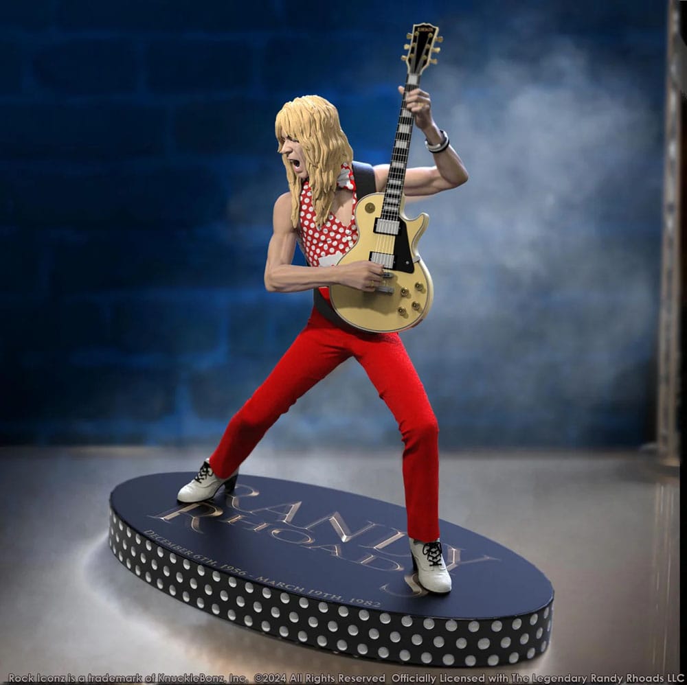 Estatua Randy Rhoads IV Rock Iconz Los primeros años Versión roja 24 cm