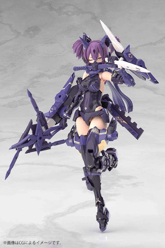 Megami Device Plastic Model Kit 1/1 Asra Ninja Kaname Shadow Edition Fuld pakke 14 cm