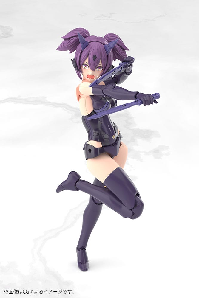 Megami Device Plastic Model Kit 1/1 Asra Ninja Kaname Shadow Edition Fuld pakke 14 cm