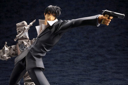 Trigun Badlands Rumble Artfx J Statue 1/8 Nicholas D. Wolfwood Renewal Package Versión de 20 cm