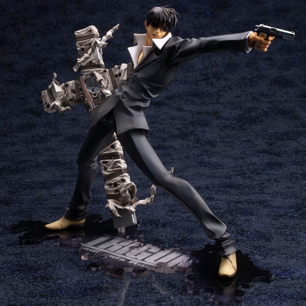 Trigun Badlands Rumble Artfx J Statue 1/8 Nicholas D. Wolfwood Renewal Package Versión de 20 cm