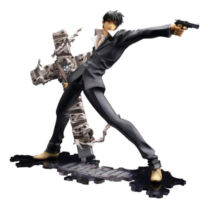 Trigun Badlands Rumble Artfx J Statue 1/8 Nicholas D. Wolfwood Renewal Package Versión de 20 cm