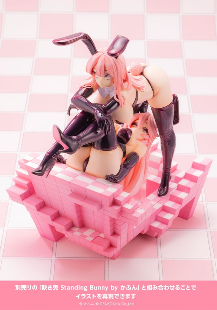 Original Character Trick Bunnies PVC Statue 1/7 Sitting Bunny Illustrasjon av Kafun 24 cm
