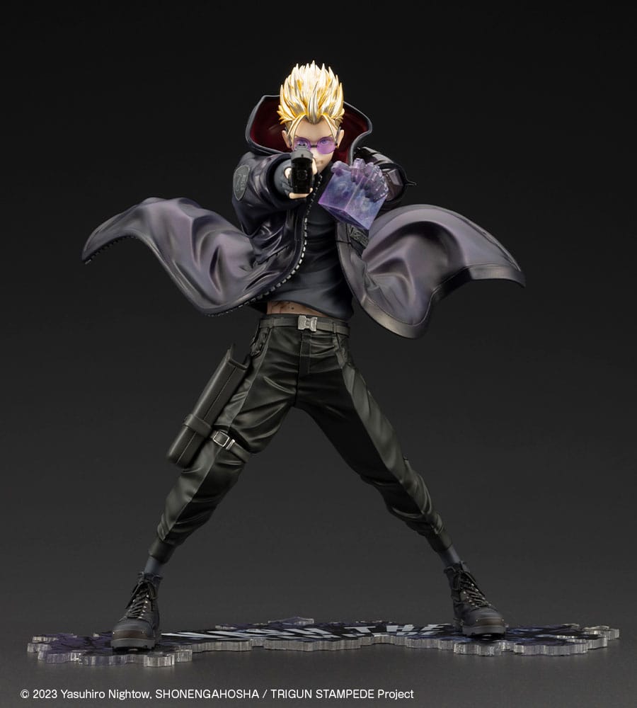 Trigun Stampede Artfxj Statue 1/8 Vash The Stampede the Gunman in Black Ver. 22 cm