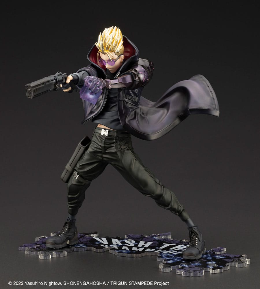 Trigun Stampede Artfxj Statue 1/8 Vash The Stampede the Gunman in Black Ver. 22 cm