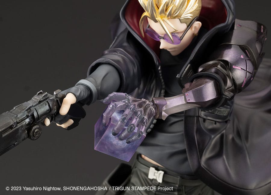 Trigun Stampede Artfxj Statue 1/8 Vash The Stampede the Gunman in Black Ver. 22 cm