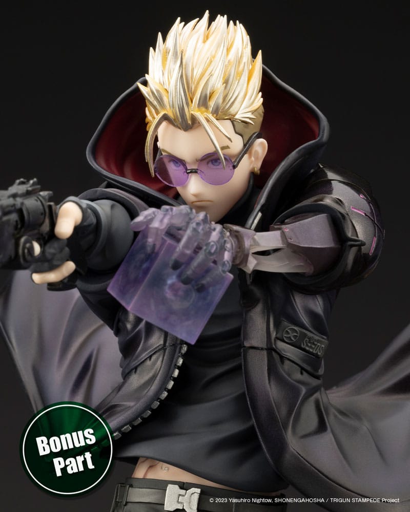 Trigun Stampede Artfxj Statue 1/8 Vash The Stampede the Gunman in Black Ver. 22 cm