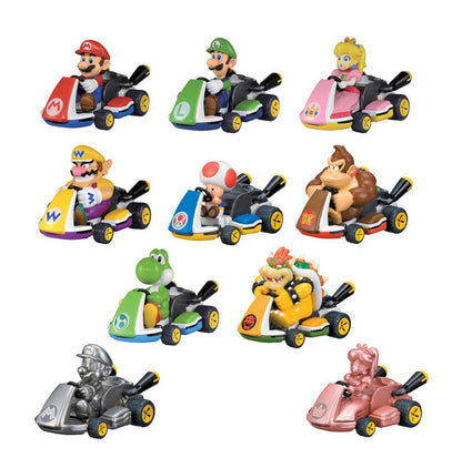 Exhibición del paquete misterioso de Mario Kart Pull Back Cars (12)