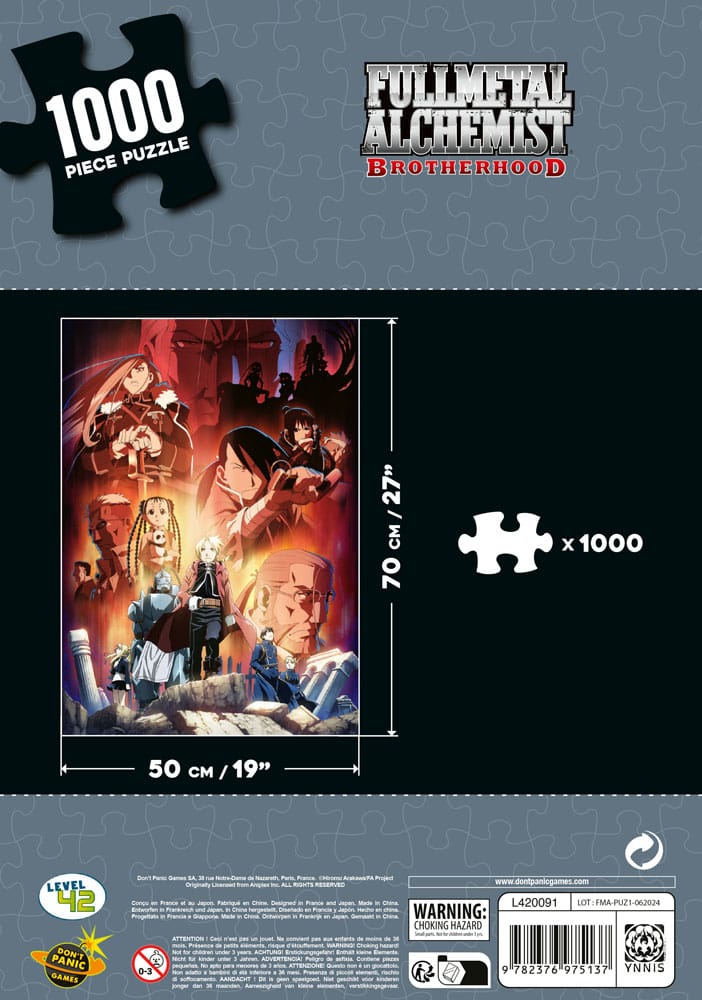 Fullmetal Alchemist: Brotherhood Puzzle Characters (1000 pieces)