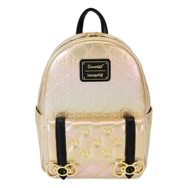 Hello Kitty 50 -jähriges Jubiläum von Loungefly Mini Rucksack Metallic Gold