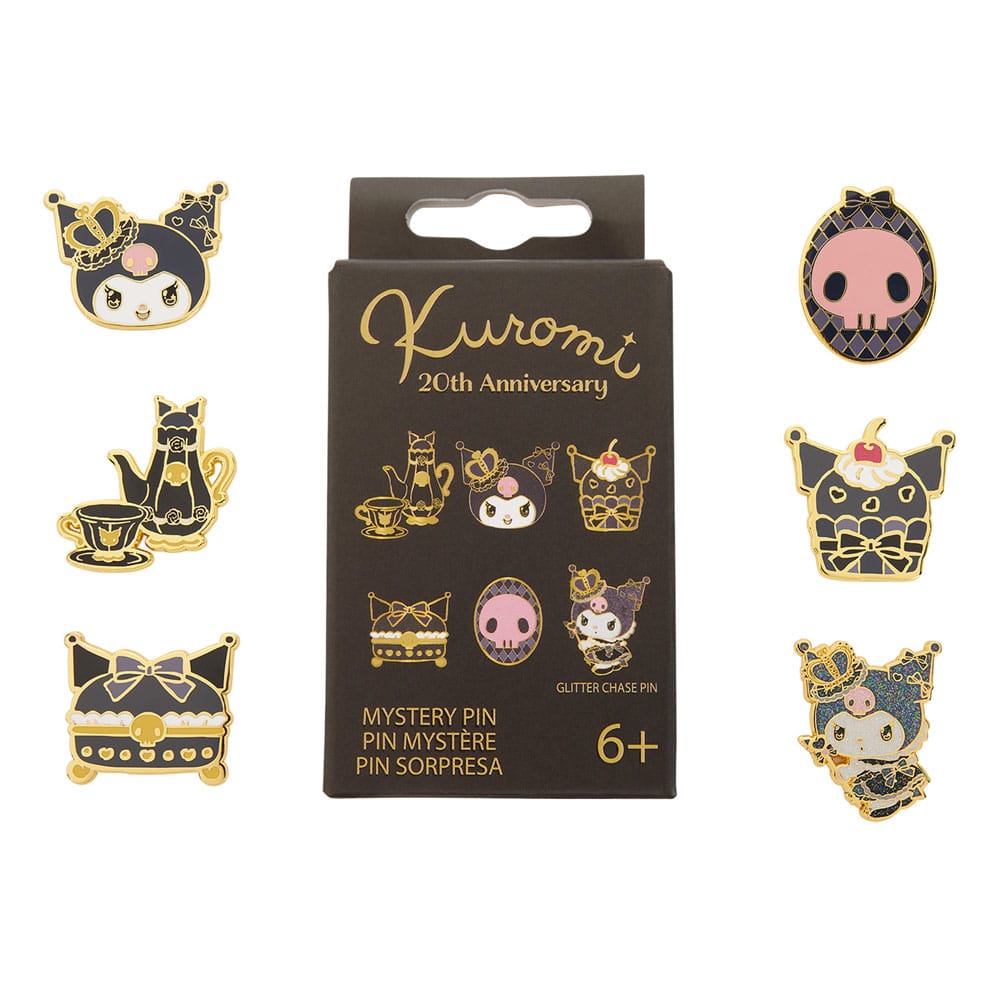 Sanrio by Loungefly Enamel Pins Blind Box 20-årsjubileum Kuromi-sortiment (12)