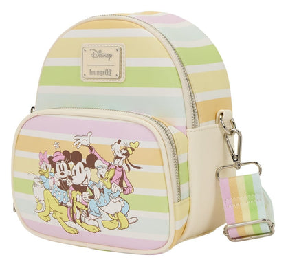 Disney by Loungefly Bolso bandolera Mickey y sus amigos Rainbow Stribes