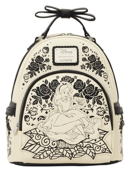 Alice im Wunderland bestickter Blumen-Mini-Rucksack