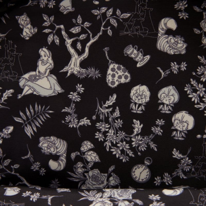 Alice im Wunderland bestickter Blumen-Mini-Rucksack
