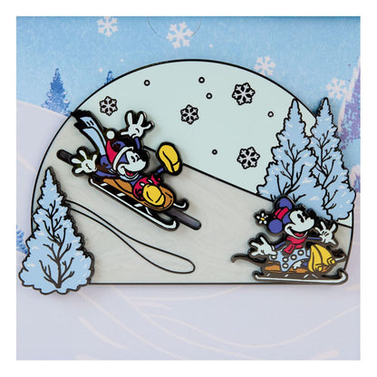 Disney av Loungefly Emalel 3 "Pins Mickey and Friends Winter Wonderland 3" Limited Edition 8 CM