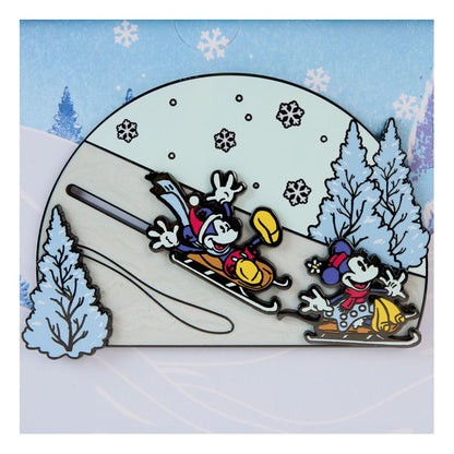 Disney by Loungefly Enamel 3" Pins Mickey and friends Winter Wonderland 3" Limited Edition 8 cm