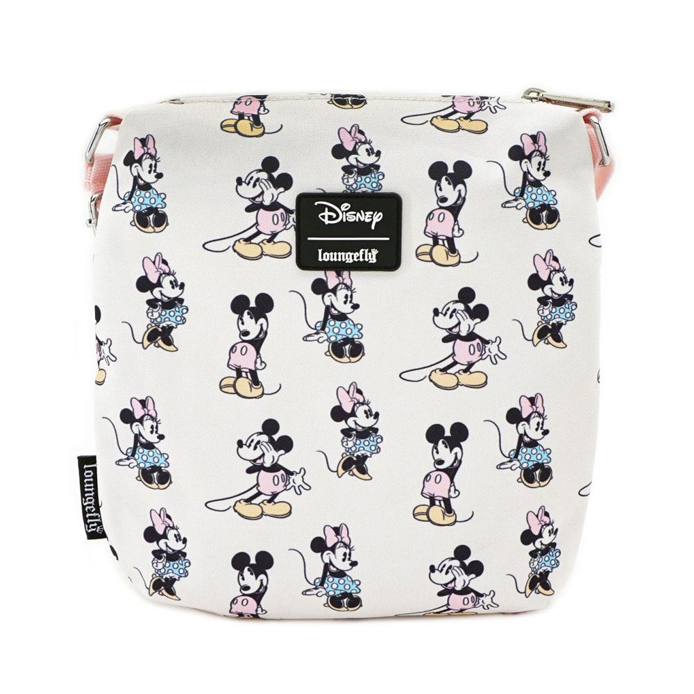 Disney by Loungefly Passport Bag Pastel Minnie Mickey Aop