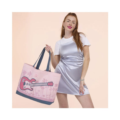 Disney av Loungefly Canvas Tote Bag Hannah Montana Guitar Canvas