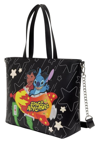 Lilo & Stitch von Loungefly Canvas-Einkaufstasche, Weltraumabenteuer