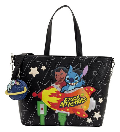 Lilo & Stitch von Loungefly Canvas-Einkaufstasche, Weltraumabenteuer