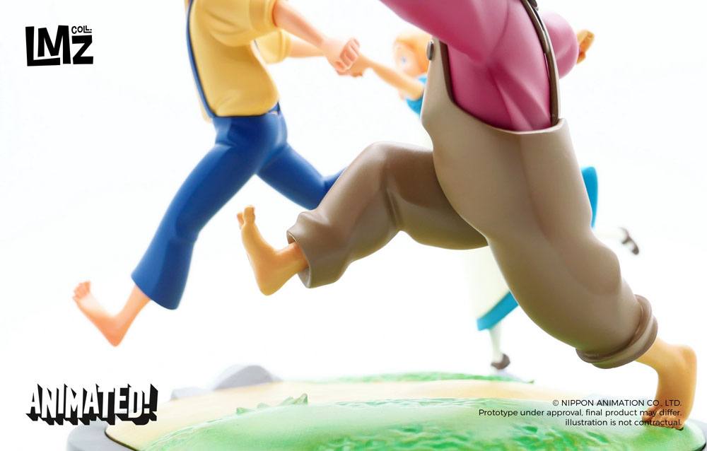 Le avventure di Tom Sawyer animate! Statua Tom, Huck e Becky 23 cm
