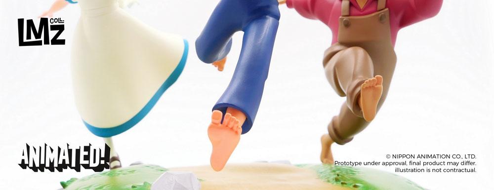 Le avventure di Tom Sawyer animate! Statua Tom, Huck e Becky 23 cm