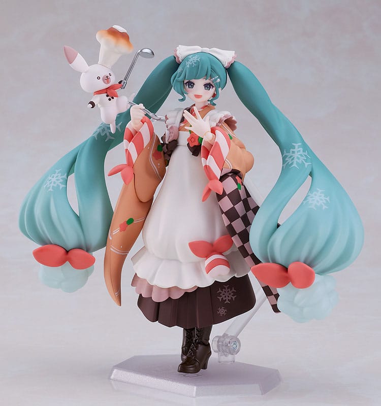 Karaktär Vocal Series 01: Hatsune Miku Figma Action Figur Snow Miku: Winter Delicacy Ver. 14 cm
