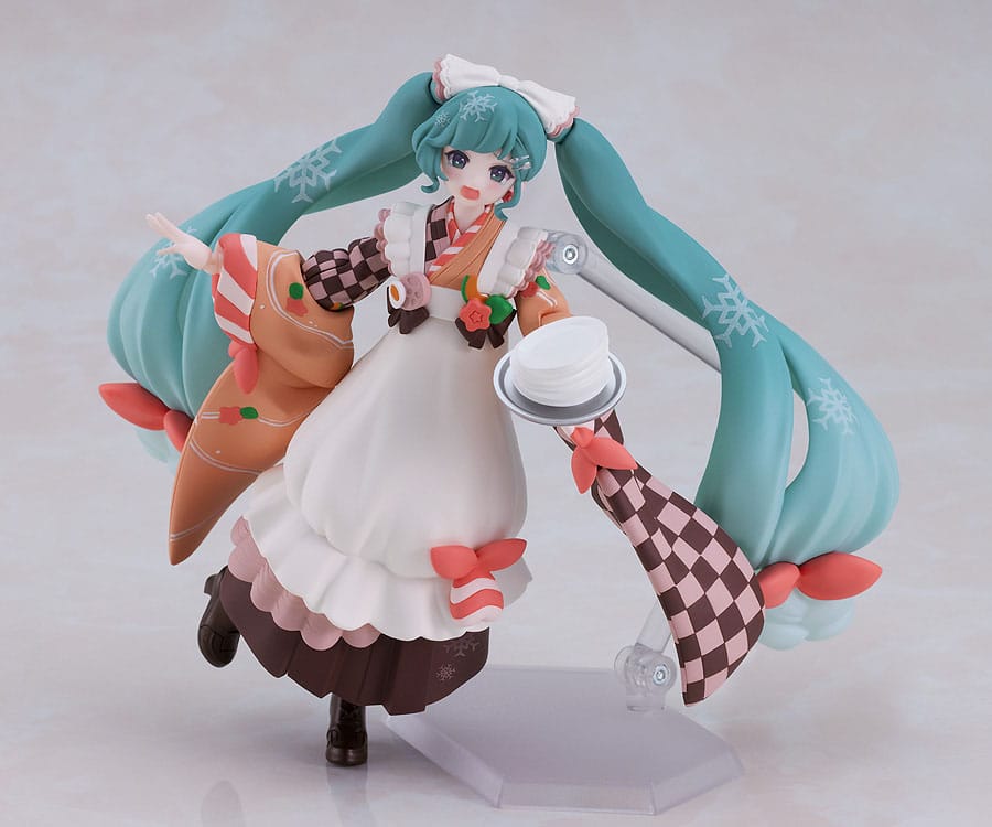 Karaktär Vocal Series 01: Hatsune Miku Figma Action Figur Snow Miku: Winter Delicacy Ver. 14 cm