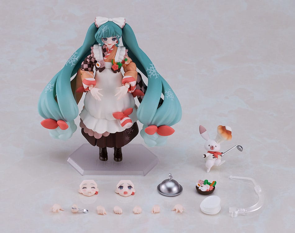 Karaktär Vocal Series 01: Hatsune Miku Figma Action Figur Snow Miku: Winter Delicacy Ver. 14 cm