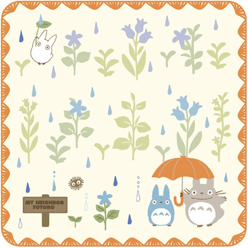 Studio Ghibli Mini-Handtuch „Mein Nachbar Totoro unter dem Regen“, 25 x 25 cm