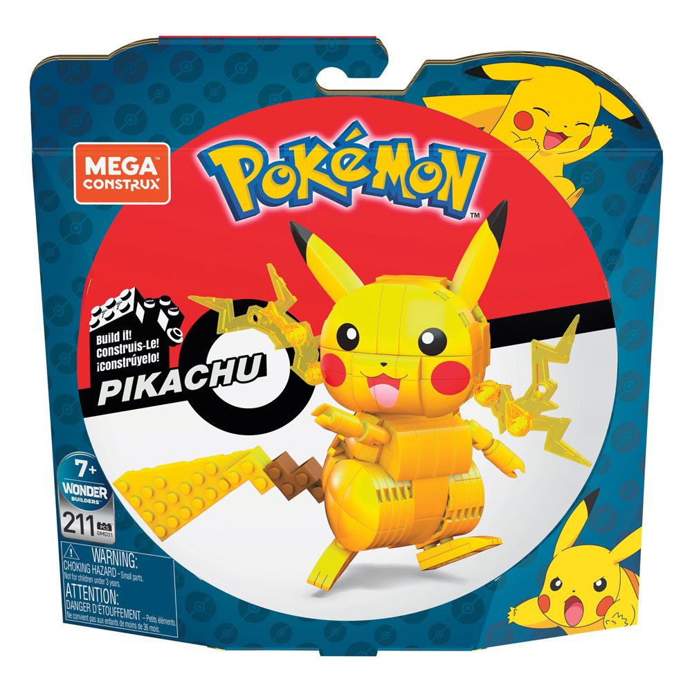 Pokémon Mega Construd Wonder Builders Set di costruzioni Pikachu 10 cm