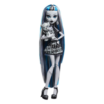 Monster High Reel Drama Puppe Frankie Stein in Schwarz und Weiß