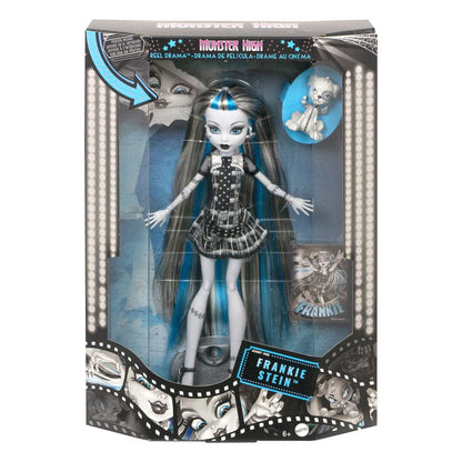 Monster High Reel Drama Puppe Frankie Stein in Schwarz und Weiß