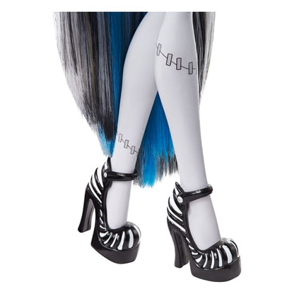 Monster High Reel Drama Puppe Frankie Stein in Schwarz und Weiß