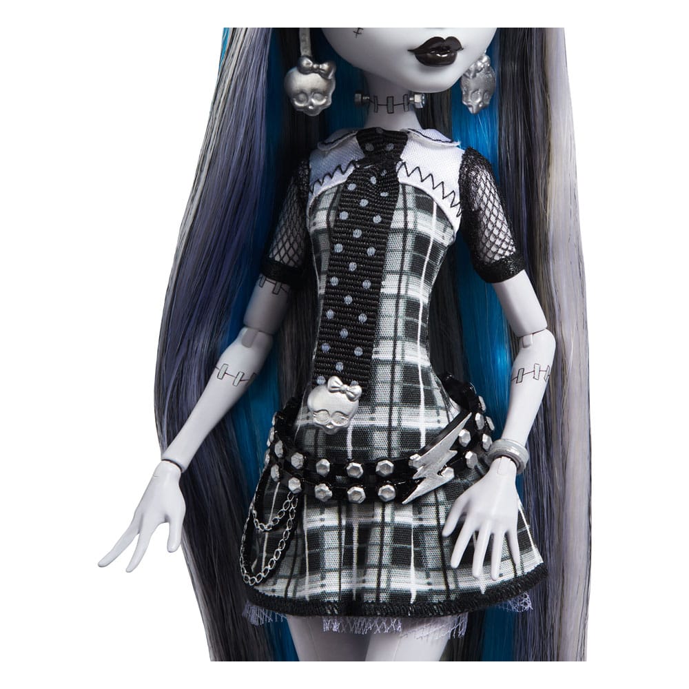 Monster High Reel Drama Puppe Frankie Stein in Schwarz und Weiß