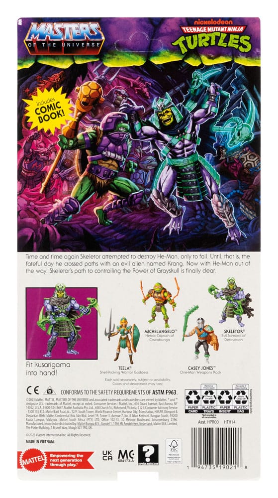 Motu X TMNT: Grayskull Kaplumbağaları Aksiyon Şekil Skeletor 14 cm