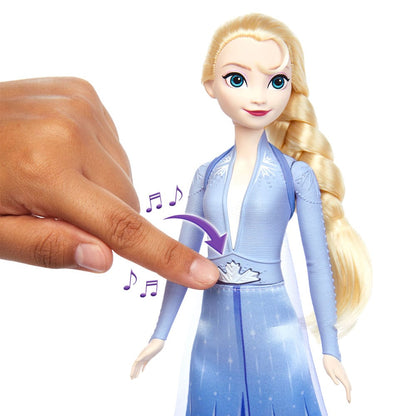 Disney Frozen 2 bambola con suono canto avventura elsa *versione tedesca *