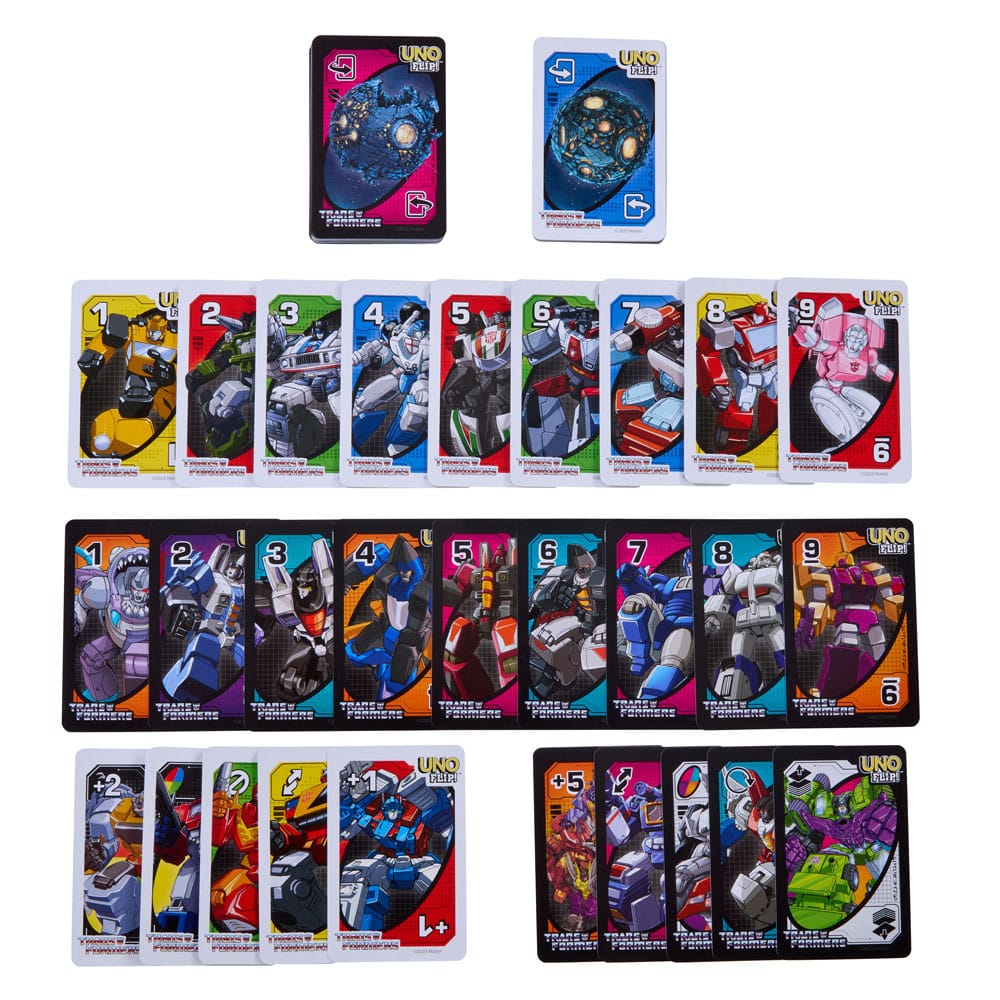 Transformers Uno Flip! Kartenspiel