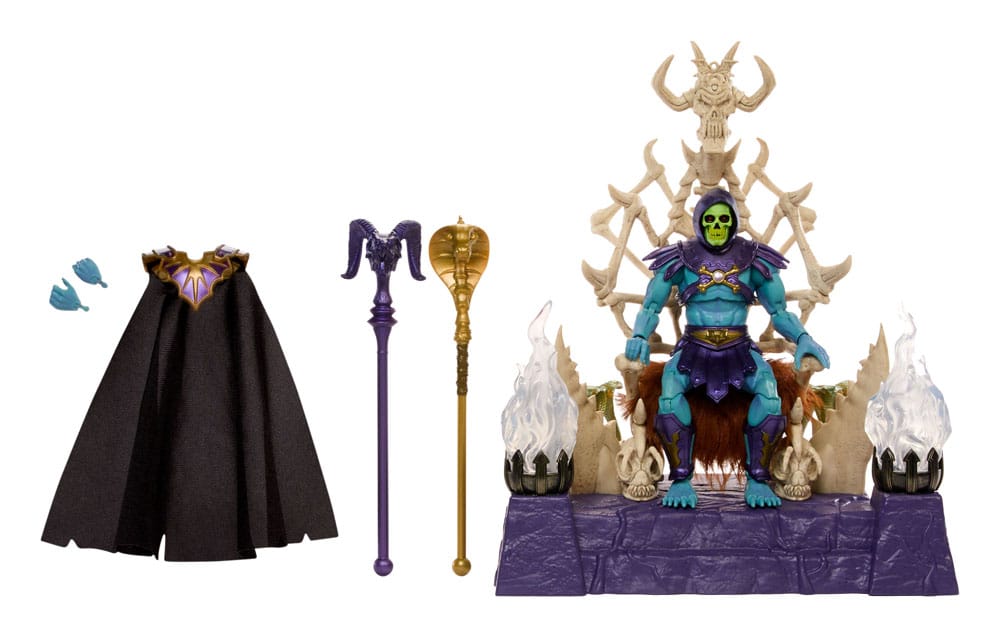 Masters of the Universe: Nieuwe Eternia Masterverse Actiefiguur Skeletor &amp; Throne 18 cm