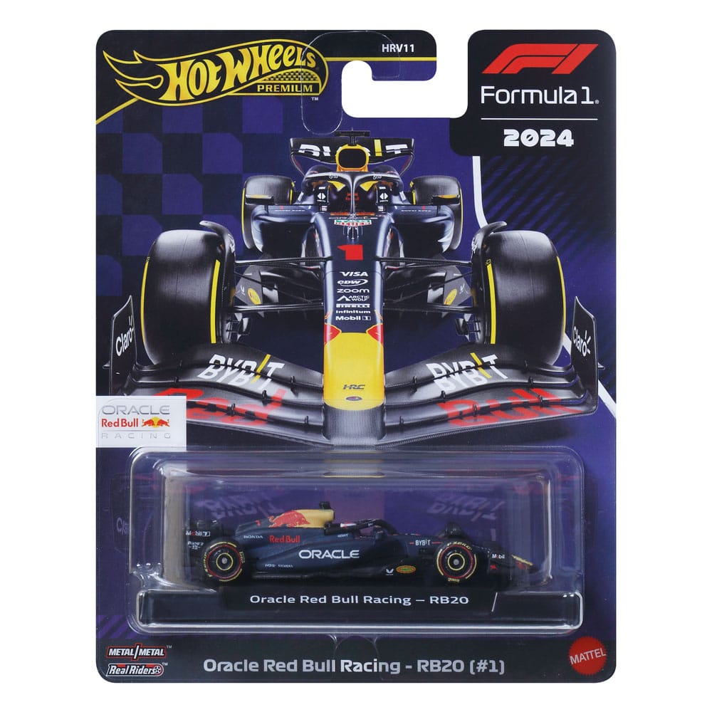 Veicolo pressofuso Premium Hot Wheels Formula 1 1/64 Oracle Red Bull Racing RB20 (#1) (Max Verstappen 2024)
