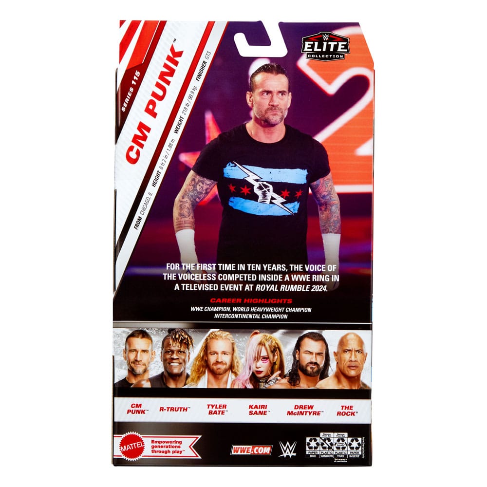 WWE Elite Koleksiyon Aksiyon Figürü CM Punk 15 cm